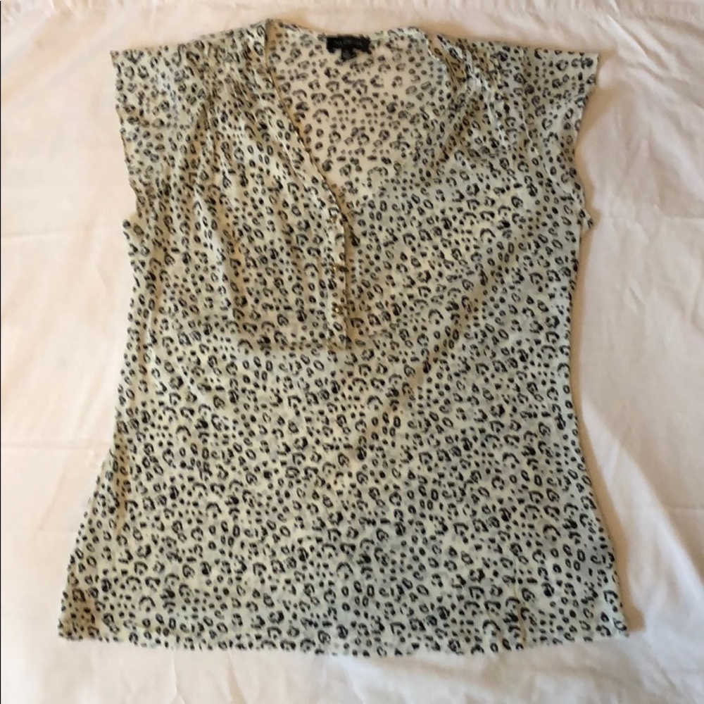 The Limited short sleeve sheer blouse